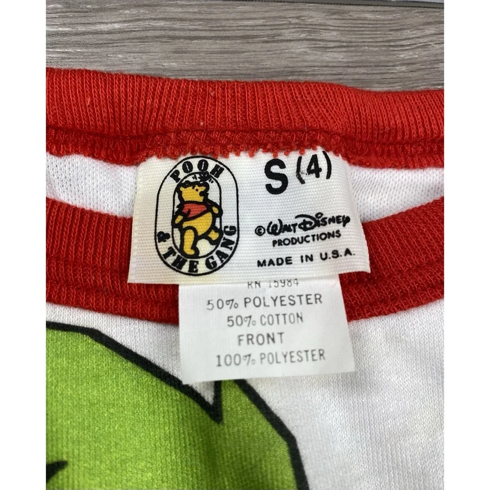 WDP Pooh & The Gang Toddler Vintage Sleeve Graphic Tank Top Island Theme White 4